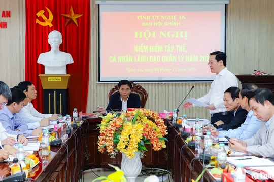 Bí thư Tỉnh ủy, Chủ tịch UBND tỉnh Nguyễn Đức Trung dự, chỉ đạo kiểm điểm tập thể lãnh đạo Ban Nội chính Tỉnh ủy