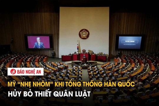 Mỹ 'nhẹ nhõm' khi Tổng thống Hàn Quốc hủy bỏ thiết quân luật