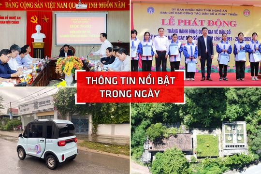 Nghệ An: Thông tin nổi bật ngày 4/12