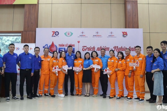 Công ty Điện lực Nghệ An hiến tặng 165 đơn vị máu hưởng ứng Tuần lễ hồng EVN
