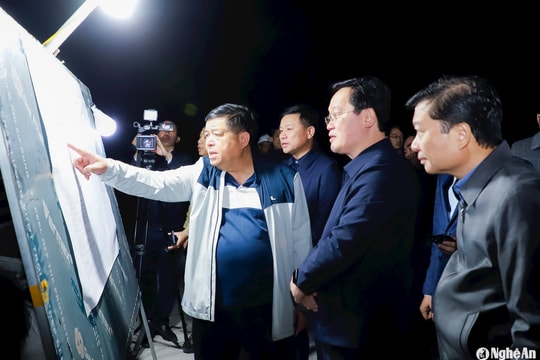 Bộ trưởng Bộ Kế hoạch và Đầu tư kiểm tra tiến độ dự án đường ven biển tại Nghệ An