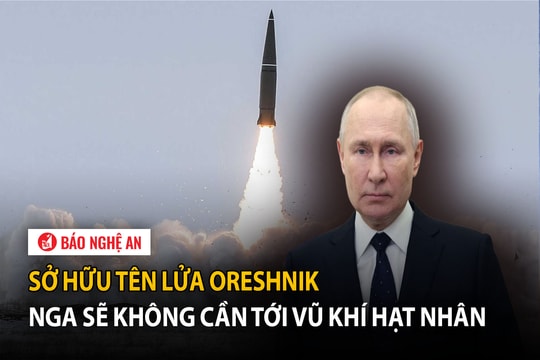 Sở hữu tên lửa Oreshnik, Nga sẽ không cần tới vũ khí hạt nhân