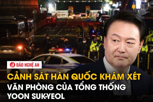 Cảnh sát Hàn Quốc khám xét Văn phòng của Tổng thống Yoon Suk-yeol