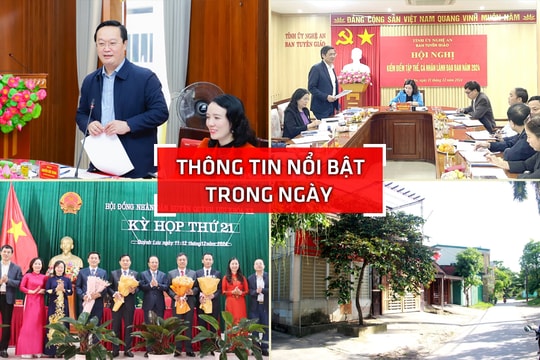Nghệ An: Thông tin nổi bật ngày 11/12