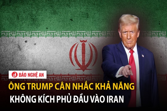 Ông Trump cân nhắc khả năng không kích phủ đầu vào Iran