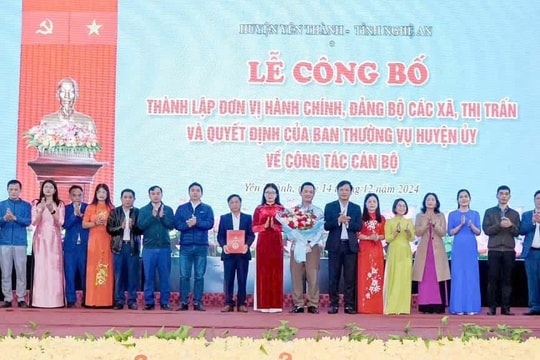 ‏Huyện Yên Thành chính thức ra mắt các xã mới sau sáp nhập ‏