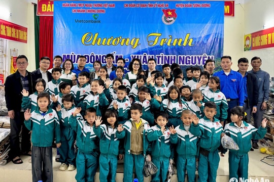 'Mùa đông ấm - Xuân tình nguyện' của tuổi trẻ Đoàn Thanh niên Tỉnh ủy Nghệ An