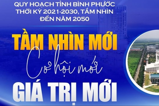 Quy hoạch tỉnh Bình Phước thời kỳ 2021-2030, tầm nhìn đến năm 2050: Tầm nhìn mới, cơ hội mới, giá trị mới