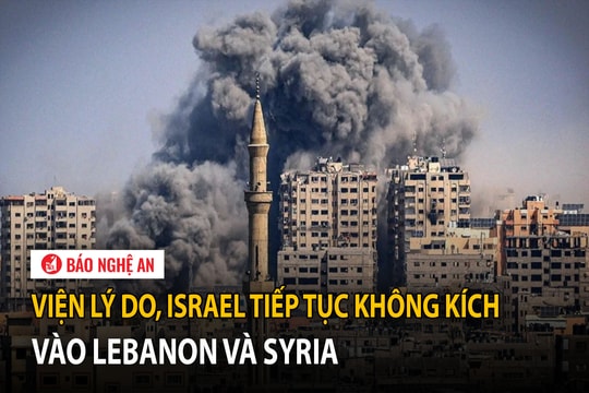 Viện lý do, Israel tiếp tục không kích vào Lebanon và Syria