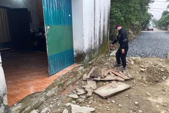 Cần xử lý dứt điểm việc thi công đường làm hỏng nhà dân ở TP. Vinh