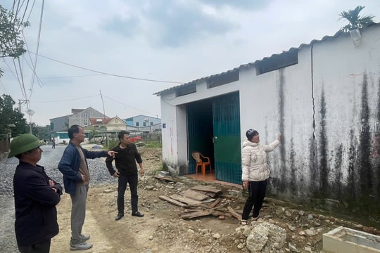 Thống nhất phương án xử lý đối với trường hợp nhà dân bị hư hỏng do làm đường ở TP.Vinh