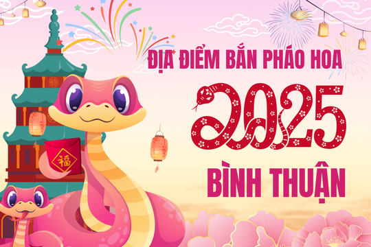 Địa điểm bắn pháo hoa Tết Dương lịch 2025 tại Bình Thuận