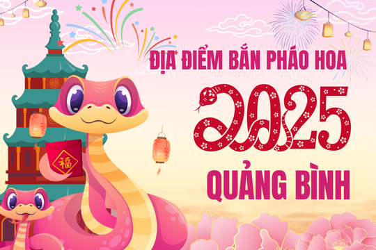 Địa điểm bắn pháo hoa Tết Dương lịch 2025 tại Quảng Bình