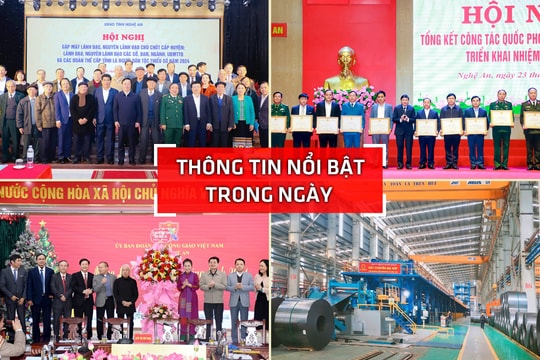 Nghệ An: Thông tin nổi bật ngày 23/12