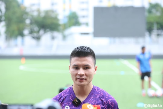 Tiền vệ Quang Hải đã sẵn sàng cho trận bán kết gặp Singapore