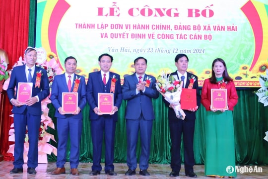 Công bố các quyết định về thành lập đơn vị hành chính ở Quỳnh Lưu