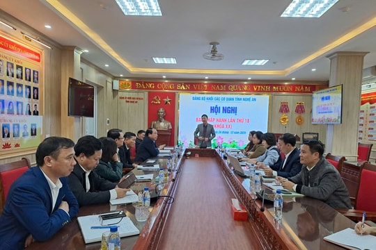 Hội nghị Ban Chấp hành lần thứ XVIII Đảng bộ Khối các cơ quan tỉnh‏