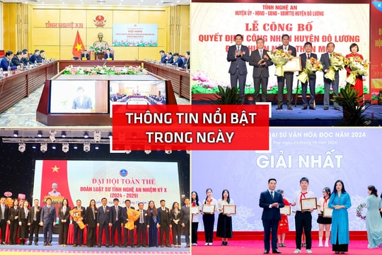 Nghệ An: Thông tin nổi bật ngày 28/12