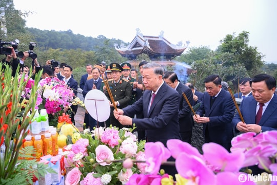 Tổng Bí thư Tô Lâm dâng hương tưởng niệm Chủ tịch Hồ Chí Minh tại Khu Di tích Kim Liên