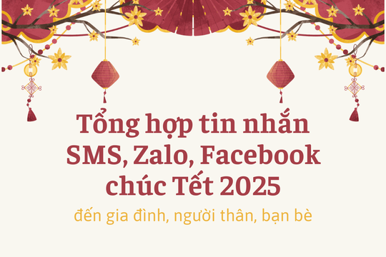 Tổng hợp tin nhắn SMS, Zalo, Facebook chúc Tết 2025, chúc mừng năm mới hay và ý nghĩa