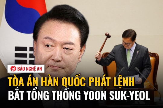 Tòa án Hàn Quốc phát lệnh bắt Tổng thống Yoon Suk-yeol