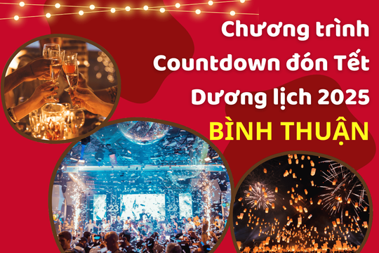 Chương trình nghệ thuật Countdown đón Tết Dương lịch 2025 tại Bình Thuận