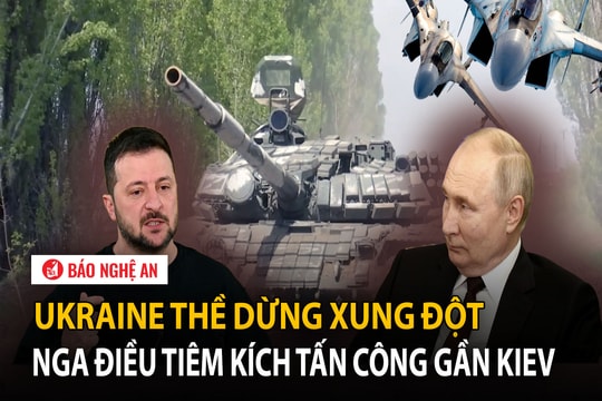 Ukraine thề dừng xung đột, Nga điều tiêm kích tấn công gần Kiev