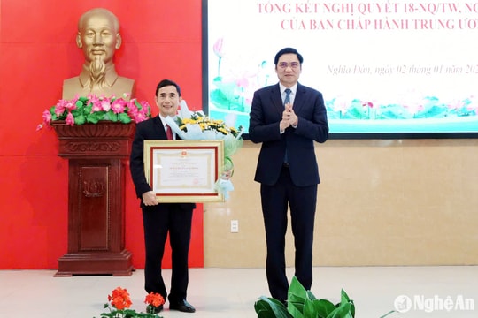 Đồng chí Hoàng Nghĩa Hiếu dự hội nghị triển khai nhiệm vụ năm 2025 của Đảng bộ huyện Nghĩa Đàn