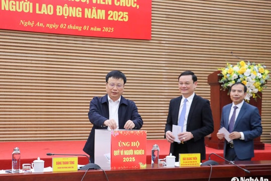 Văn phòng UBND tỉnh Nghệ An phát động ủng hộ “Tết vì người nghèo - Ất Tỵ 2025”