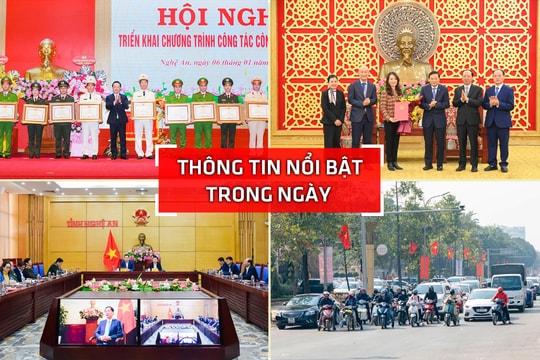 Nghệ An: Thông tin nổi bật ngày 6/1