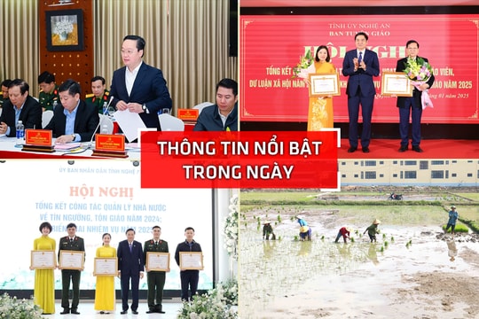 Nghệ An: Thông tin nổi bật ngày 7/1