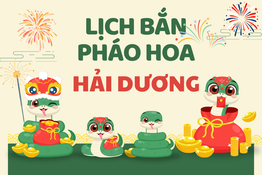 Địa điểm bắn pháo hoa Tết Âm lịch 2025 tại Hải Dương