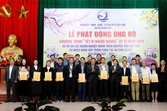 Quỳnh Lưu: Hơn 4,7 tỷ đồng ủng hộ chương trình 'Tết vì người nghèo' Ất Tỵ 2025