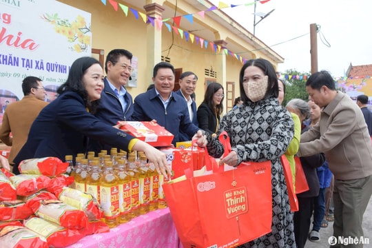 Thị xã Hoàng Mai tổ chức 'Xuân sớm, Tết sẻ chia' cho bệnh nhân phong và người nghèo