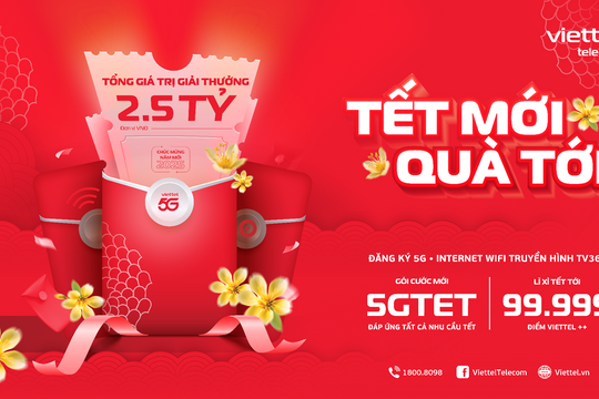 Viettel tri ân khách hàng dịp Tết Ất Tỵ với loạt ưu đãi xuyên Tết
