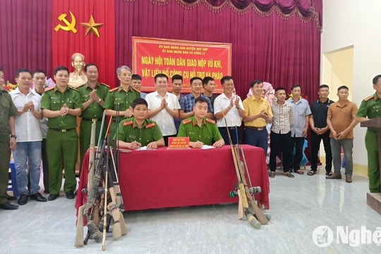 Nghệ An tăng cường công tác quản lý, phòng ngừa, đấu tranh các hành vi vi phạm pháp luật về vũ khí, vật liệu nổ, công cụ hỗ trợ