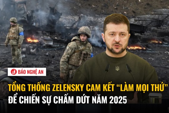 Tổng thống Zelensky cam kết 'làm mọi thứ' để chiến sự chấm dứt năm 2025