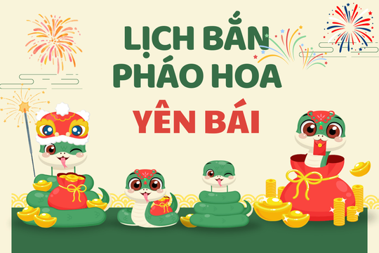 Địa điểm bắn pháo hoa Tết Âm lịch 2025 tại Yên Bái