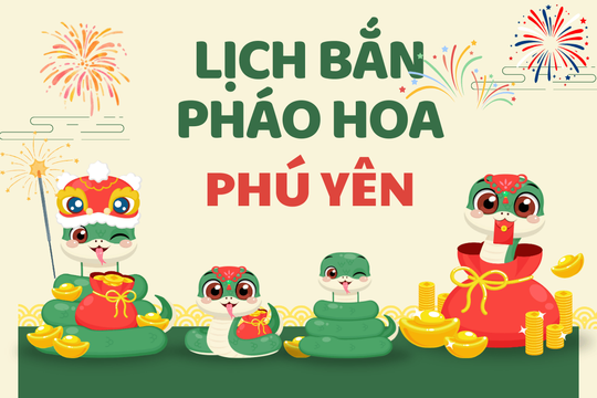 Địa điểm bắn pháo hoa Tết Âm lịch 2025 tại Phú Yên