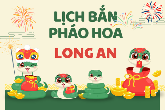 Địa điểm bắn pháo hoa Tết Âm lịch 2025 tại Long An