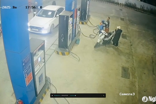 Tài xế ô tô hành hung nhân viên cây xăng ở Nghệ An