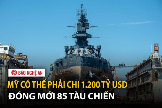 Mỹ có thể phải chi 1.200 tỷ USD đóng mới 85 tàu chiến