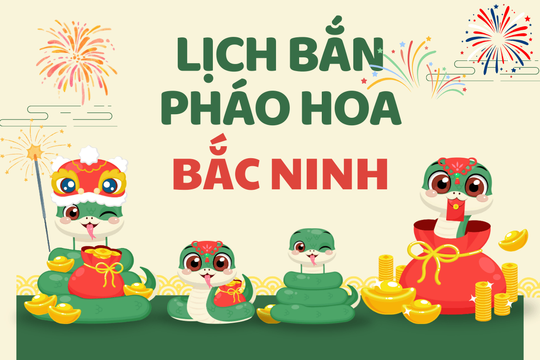Địa điểm bắn pháo hoa Tết Âm lịch 2025 tại Bắc Ninh