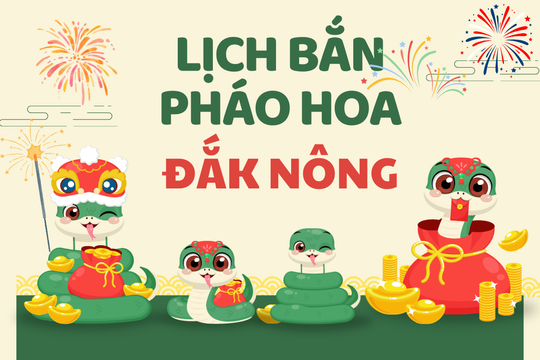 Địa điểm bắn pháo hoa Tết Âm lịch 2025 tại Đắk Nông