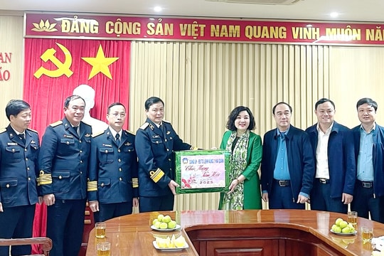 Bộ Tư lệnh Vùng I Hải quân thăm, chúc Tết Ban Tuyên giáo Tỉnh ủy