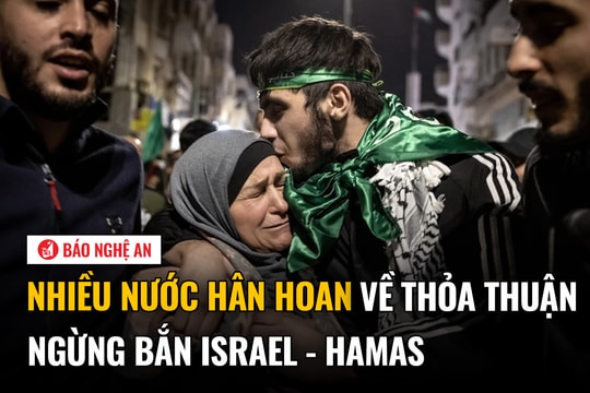 Nhiều nước hân hoan về thỏa thuận ngừng bắn Israel - Hamas