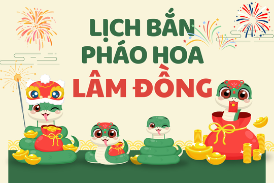 Địa điểm bắn pháo hoa Tết Âm lịch 2025 tại Lâm Đồng