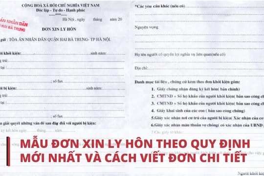 Tải mẫu đơn ly hôn viết tay mới nhất 2025