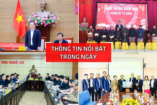 Nghệ An: Thông tin nổi bật ngày 17/1