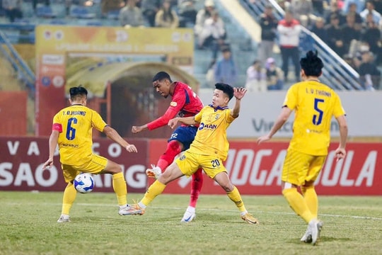 Trận Công an Hà Nội - Sông Lam Nghệ An: Điểm sáng hàng phòng ngự đội bóng xứ Nghệ